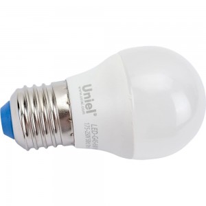 Светодиодная лампа Uniel LED-G45-6W/NW/E27/FR/MB PLM11WH . Форма «шар», матовая. UL-00002378