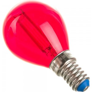 Лампа Uniel LED-G45-5W/RED/E14 GLA02RD светодиодная, форма шар UL-00002985