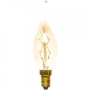 Лампа накаливания Uniel IL-V-CW35-60/GOLDEN/E14 ZW01 Vintage, свеча на ветру UL-00000483