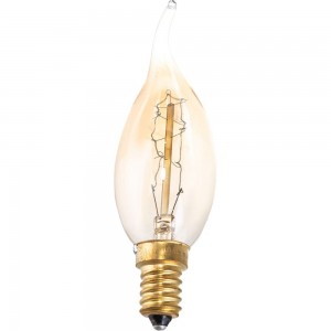 Лампа накаливания Uniel IL-V-CW35-60/GOLDEN/E14 ZW01 Vintage, свеча на ветру UL-00000483