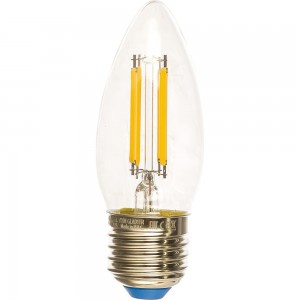Диммируемая светодиодная лампа Uniel Форма свеча Серия Air LED-C35-9W/3000K/E27/CL/DIM GLA01TR UL-00005187
