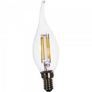 Диммируемая светодиодная лампа Uniel свеча на ветру Серия Air LED-CW35-9W/4000K/E14/CL/DIM UL-00005190