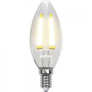 Светодиодная лампа Uniel. Форма свеча Серия Air LED-C35-7,5W/WW/E14/CL GLA01TR UL-00003245