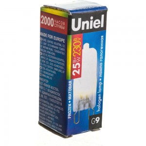 Галогенная лампа Uniel 25, G9 картон JCD-FR 1391