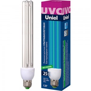 Энергосберегающая бактерицидная лампа Uniel UVCB/E27/CL ESL-PLD-25 UL-00007271