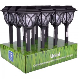Садовый светильник на солнечной батарее Uniel, набор из 12шт USL-C-693/PT440 VICTORY SET12 UL-00009383