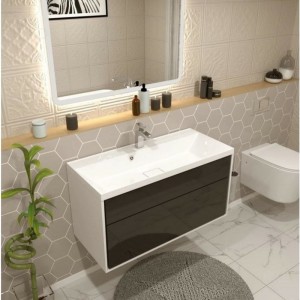 Раковина для ванной комнаты uperwood Classic New 100 см, с декоративной крышкой для слива 291021041