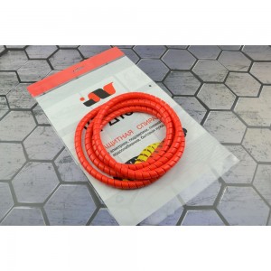 Защитная пластиковая спираль Урдюга d12мм красная пакет 2м URСП12К02