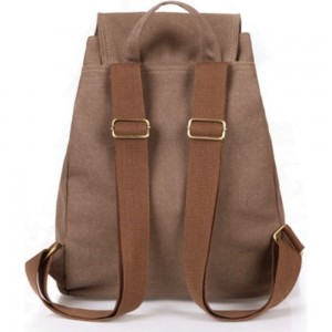 Городской женский текстильный рюкзак с верхней загрузкой URM коричневый L00123