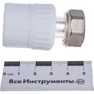 Комбинированная муфта VALFEX PP-R белая, 20х1/2 дюйма, с накидной гайкой 10139020 127-0258
