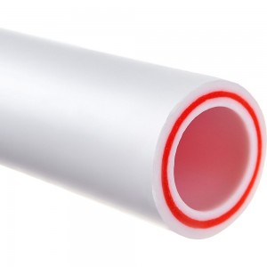 Труба VALFEX PP-R белая, армированная стекловолокном, 25х4.2 мм, 2 м, Т 90°С Ру25 SDR6 101060252 033-2477