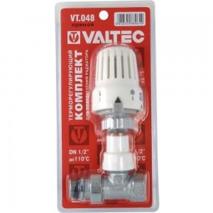 Прямой клапан с термостатической головкой для радиатора 1/2 Valtec VT.048.N.04