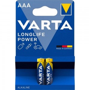 Батарейка Varta LONGLIFE POWER (HIGH ENERGY) LR03 AAA BL2 Alkaline 1.5V 04903121412