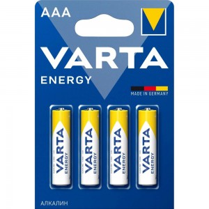 Батарейка Varta ENERGY LR03 AAA BL4 Alkaline 1.5V (4103) 04103213414