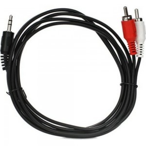 Соединительный кабель VCOM 3.5 Jack /M/ - 2xRCA /M/, стерео, аудио, 1.5м VAV7183-1.5M