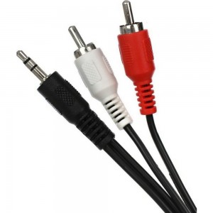 Соединительный кабель VCOM 3.5 Jack /M/ - 2xRCA /M/, стерео, аудио, 1.5м VAV7183-1.5M