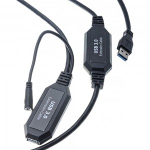 Удлинительный активный кабель-адаптер VCOM CU827 USB 3.0-repeater, Am-Af, 10м CU827-10M