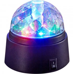 Шар VEGAS Диско 6 разноцветных LED ламп, 9х9 см, 3хАА 48 2 55130