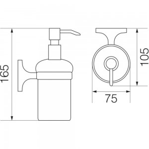 Дозатор жидкого мыла Veragio OSCAR настенный, хром/матовое стекло OSC-5270.CR