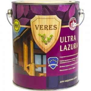 Пропитка Veres Ultra Lazura №19 дуб 2.7 л 1/4 42049