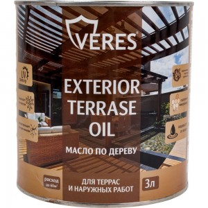 Масло для дерева VERES exterior terrase oil, 3 л, тик 255549