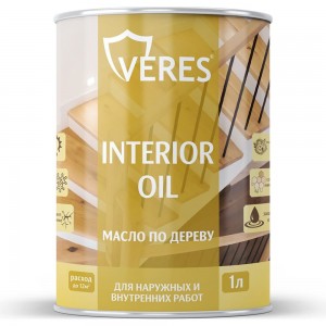 Масло для дерева VERES interior oil, 1 л, белое 255528