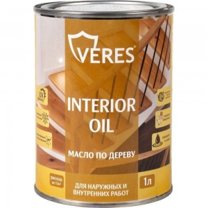 Масло для дерева VERES interior oil, 1 л, бесцветное 255500