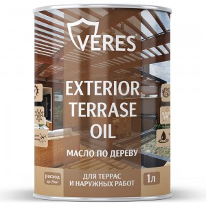Масло для дерева VERES exterior terrase oil, 1 л, тик 255548