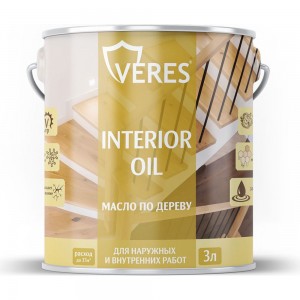 Масло для дерева VERES interior oil, 3 л, бесцветное 255527