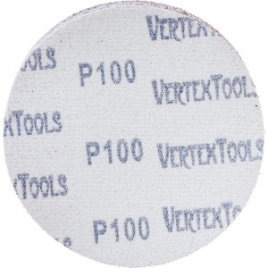 Круг абразивный под липучку (125 мм; Р100) Vertextools 12800-100
