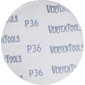 Круг абразивный под липучку (125 мм; Р36) Vertextools 12800-036