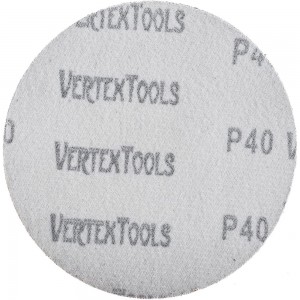 Круг абразивный под липучку (125 мм; Р40) Vertextools 12800-040