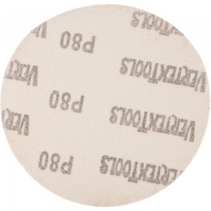 Круг абразивный под липучку (125 мм; Р80) Vertextools 12800-080