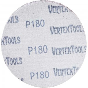 Круг абразивный под липучку 125 мм, Р180 vertextools 12800-125-180