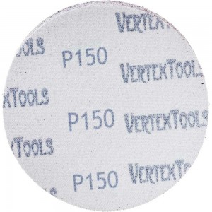 Круг абразивный под липучку 125 мм, Р150, 100 шт vertextools 12800-125-150