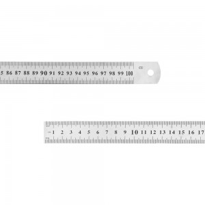 Измерительная линейка vertextools 1000 мм, металлическая 3042-1000