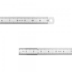 Измерительная линейка vertextools 300 мм, металлическая 3042-300