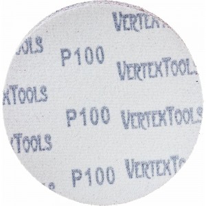 Круг абразивный под липучку 125 мм, Р100, 100 шт vertextools 12800-125-100