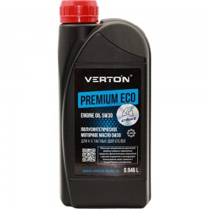 Моторное масло полусинтетическое 5W30 для 4-х тактных двигателей PREMIUM ECO VERTON 01.12543.12545