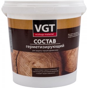 Герметизирующий состав для защиты торцов древесины VGT 0,9 кг 11605395