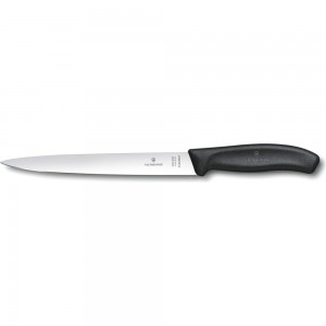 Филейный нож Victorinox лезвие 20 см, гибкое, черный, в картонном блистере, 6.8713.20B