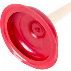 Вантуз для унитаза Vidage 46х16см, с пластиковой ручкой, цвет: красный, светло-бежевый 0921002