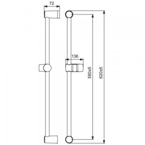 Штанга для душа Vidima FRESH S 600 мм BA196AA 00039228