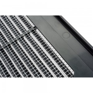 Решетка вентиляционная вытяжная с рамкой серия ВР графит (250x250 мм, пластик) ВИЕНТО 2525ВР-графит