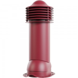 Вентиляционная труба для металлочерепицы Viotto диаметр 125 мм, утепленная, красное вино RAL 3005 07.506.01.02.06.100.3005
