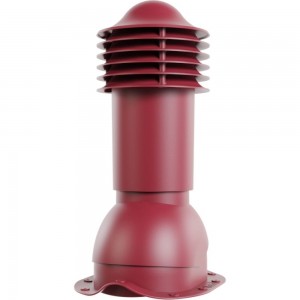 Вентиляционная труба для металлочерепицы Viotto диаметр 110 мм, высота 550 мм, утепленная, красное вино RAL 3005 07.506.01.01.06.100.3005