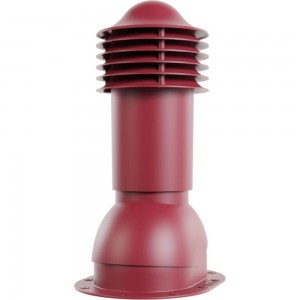Вентиляционная труба для готовой мягкой и фальцевой кровли Viotto диаметр 110 мм, высота 550 мм, утепленная, красное вино RAL 3005 07.506.01.01.06.600.3005