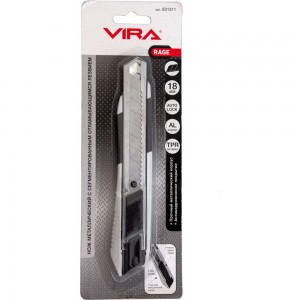 Нож с сегментированным лезвием Vira RAGE Auto lock, 18 мм 831311