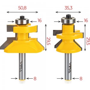 Набор фрез для изготовления вагонки 2 шт VIRA 553381