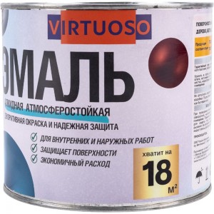 Эмаль VIRTUOSO ПФ-115 ГОСТ красная 2,4 кг RAL-3020 25400